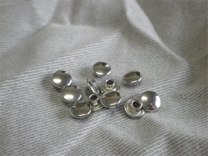 denim Hemline bronzo 20 rivetti rotondi argento 7 mm Kit di rivetti per jeans e giacche in pelle nickel 